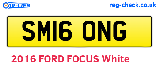 SM16ONG are the vehicle registration plates.