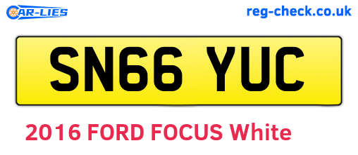 SN66YUC are the vehicle registration plates.