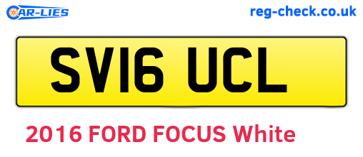SV16UCL are the vehicle registration plates.