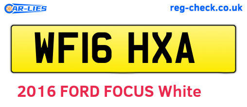 WF16HXA are the vehicle registration plates.