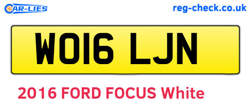 WO16LJN are the vehicle registration plates.