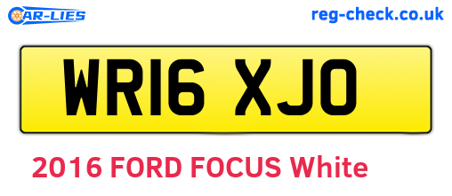 WR16XJO are the vehicle registration plates.