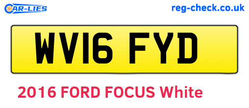 WV16FYD are the vehicle registration plates.