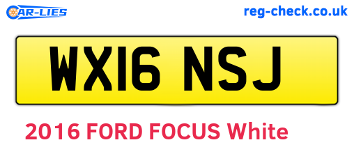 WX16NSJ are the vehicle registration plates.