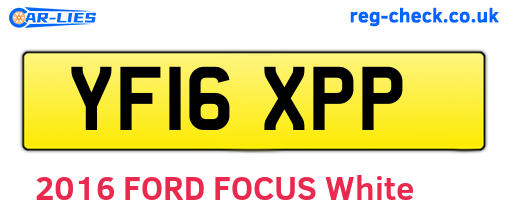 YF16XPP are the vehicle registration plates.
