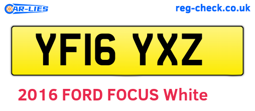YF16YXZ are the vehicle registration plates.