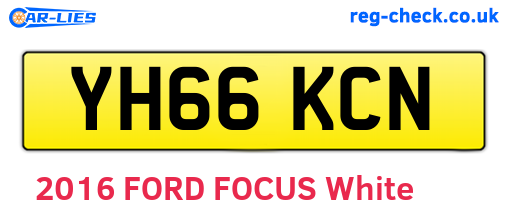 YH66KCN are the vehicle registration plates.