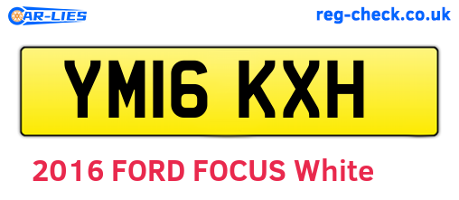 YM16KXH are the vehicle registration plates.