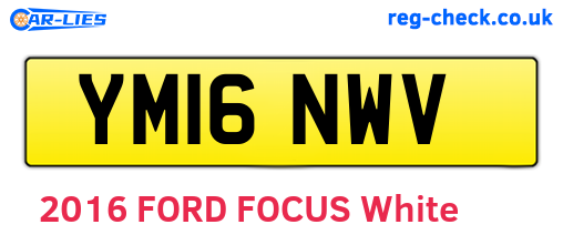 YM16NWV are the vehicle registration plates.