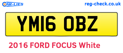 YM16OBZ are the vehicle registration plates.