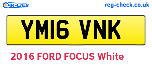 YM16VNK are the vehicle registration plates.
