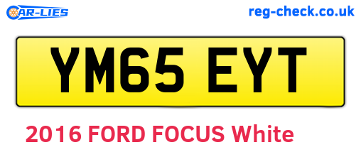 YM65EYT are the vehicle registration plates.