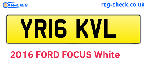 YR16KVL are the vehicle registration plates.