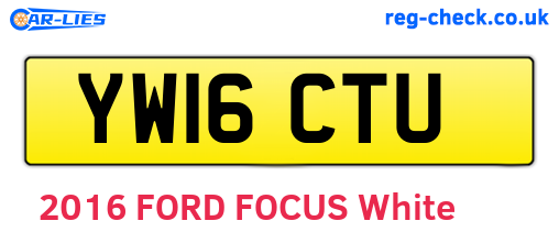 YW16CTU are the vehicle registration plates.