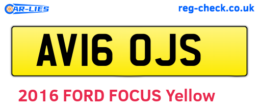 AV16OJS are the vehicle registration plates.