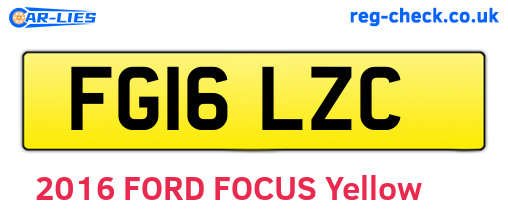 FG16LZC are the vehicle registration plates.