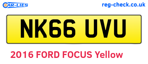 NK66UVU are the vehicle registration plates.