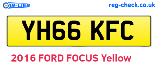 YH66KFC are the vehicle registration plates.