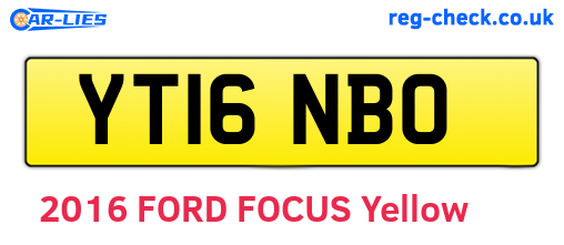 YT16NBO are the vehicle registration plates.