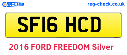 SF16HCD are the vehicle registration plates.