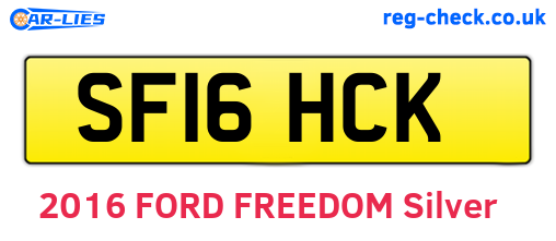 SF16HCK are the vehicle registration plates.