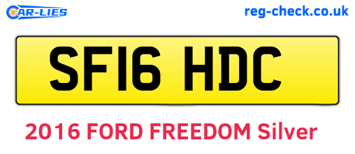 SF16HDC are the vehicle registration plates.
