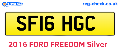 SF16HGC are the vehicle registration plates.