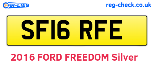SF16RFE are the vehicle registration plates.