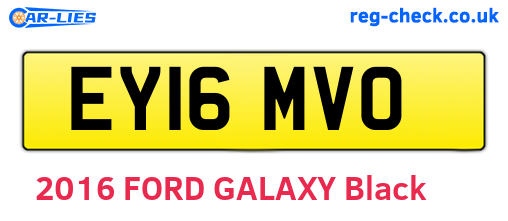 EY16MVO are the vehicle registration plates.