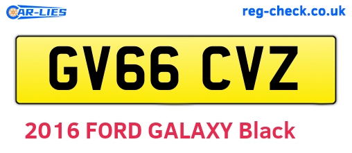 GV66CVZ are the vehicle registration plates.