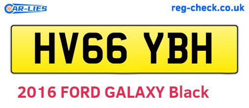 HV66YBH are the vehicle registration plates.