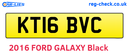KT16BVC are the vehicle registration plates.