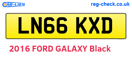 LN66KXD are the vehicle registration plates.