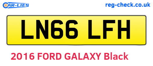 LN66LFH are the vehicle registration plates.