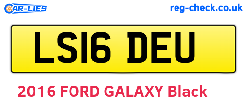 LS16DEU are the vehicle registration plates.