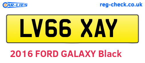 LV66XAY are the vehicle registration plates.
