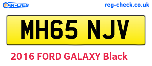 MH65NJV are the vehicle registration plates.