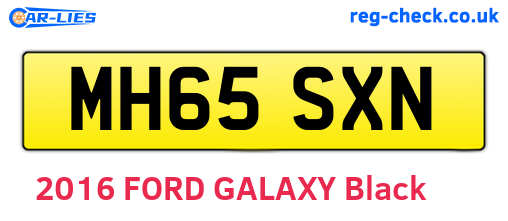 MH65SXN are the vehicle registration plates.