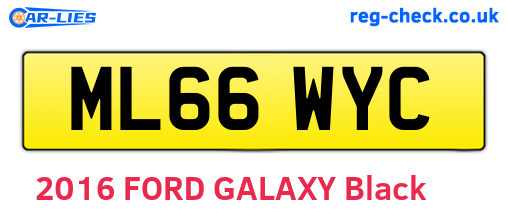 ML66WYC are the vehicle registration plates.