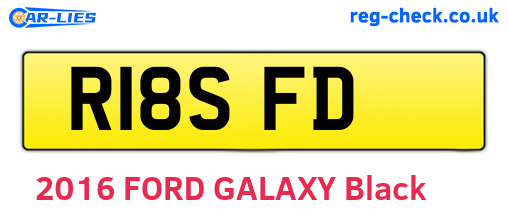 R18SFD are the vehicle registration plates.