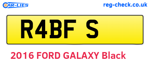 R4BFS are the vehicle registration plates.
