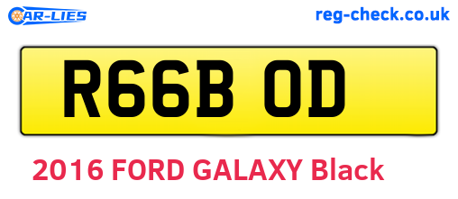 R66BOD are the vehicle registration plates.