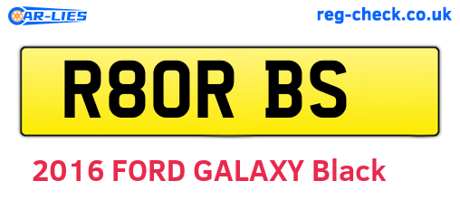 R80RBS are the vehicle registration plates.