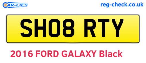SH08RTY are the vehicle registration plates.