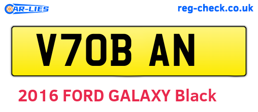 V70BAN are the vehicle registration plates.