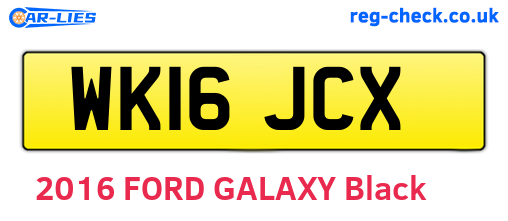 WK16JCX are the vehicle registration plates.
