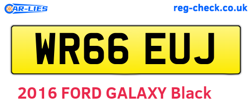WR66EUJ are the vehicle registration plates.