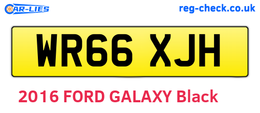 WR66XJH are the vehicle registration plates.