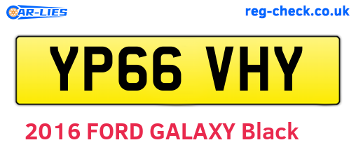 YP66VHY are the vehicle registration plates.