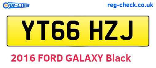 YT66HZJ are the vehicle registration plates.